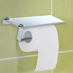 Universal Support papier toilette mural Support papier tissu Étagère de rangement de téléphone cellulaire Housse de vis Support papier de cuisine Accessoires de salle de bains | Support papier (argent)