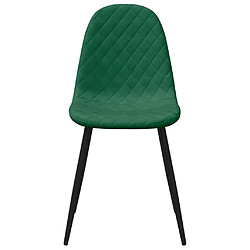 Avis vidaXL Chaises à manger lot de 4 Vert foncé Velours