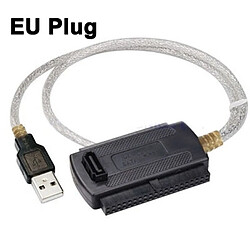 Wewoo Câble USB 2.0 à IDE & SATA, UE Plug, Longueur de câble: environ 70cm