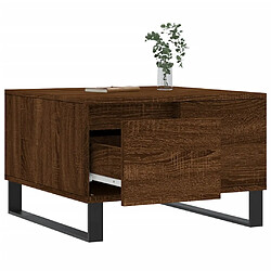 Avis vidaXL Table basse chêne marron 55x55x36,5 cm bois d'ingénierie