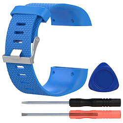 Acheter Wewoo Bracelet pour montre connectée Dragonne sport réglable losange texture FITBIT Surge bleu ciel