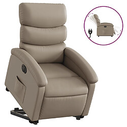 vidaXL Fauteuil inclinable électrique cappuccino similicuir