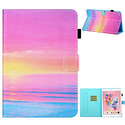 Etui en PU impression de motifs universelle lueur du coucher de soleil pour votre Apple iPad Air 2/iPad Air (2013)/iPad 9.7 pouces (2017)/iPad 9.7 pouces (2018)