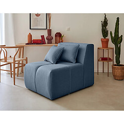 Lisa Design Caracas - module d'assise sans accoudoirs - en tissu Caracas - module d'assise sans accoudoirs - en tissu - Bleu