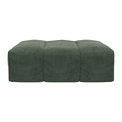 Vente-Unique Pouf en velours côtelé vert NAEMIA de Maison Céphy