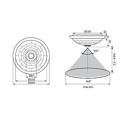 Acheter Plafonnier LED double douille E27 lumière automatique détecteur de mouvement PIR 230V