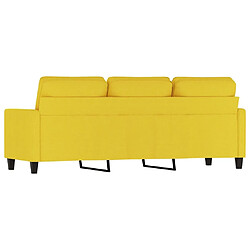 Maison Chic Canapé à 3 places,Canapé droit,Sofa de Salon,Banquette Jaune clair 180 cm Tissu -GKD333995 pas cher