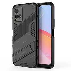 Coque en TPU antichoc à double couche avec béquille noir pour votre Vivo Y21