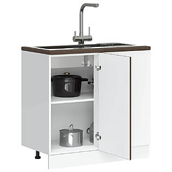 vidaXL Meuble bas du lavabo chêne marron bois d'ingénierie