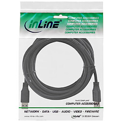 Câble InLine® USB 3.0 Type A mâle à A noir 3m