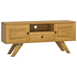 Maison Chic Meuble TV scandinave - Banc TV pour salon 110x30x50 cm Bois de teck solide -MN93948