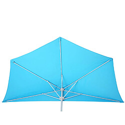 Mendler Parasol Parla en alu, hémicycle, parasol de balcon UV 50+ ~ 270cm turquoise sans pied pas cher