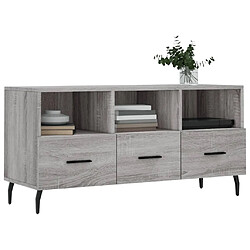 Avis Maison Chic Meuble TV scandinave gris - Banc TV pour salon Sonoma 102x36x50 cm bois d'ingénierie -MN11795