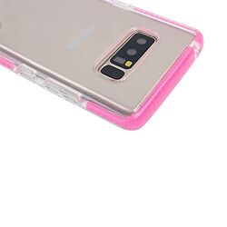 Acheter Wewoo Coque Transparent et Magenta pour Samsung Galaxy Note 8 Dropproof TPU Housse de protection arrière