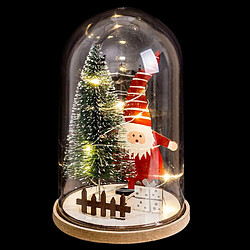 BigBuy Christmas Décorations de Noël Multicouleur Bois Verre 11 x 11 x 18 cm