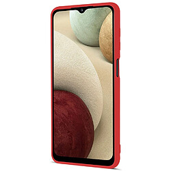 Coque en silicone anti-rayures avec porte-carte rouge pour votre Samsung Galaxy A12 5G