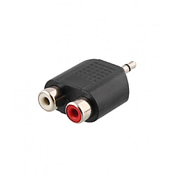 T'Nb TNB A2RCAJACK - Adaptateur 2 RCA femelle vers jack 3.5mm mâle - noir