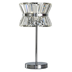 Searchlight Lampe de table à 2 lumières Chrome, cristal clair