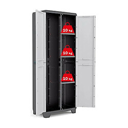 Avis KIS Armoire de rangement utilitaire Linear - 68 x 39 x 173 cm - Noir et gris