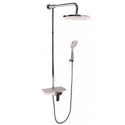 Rav Colonne de douche murale MURRAY avec étagère 170 cm, en chrome blanc