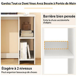 Avis Helloshop26 Bureau d'ordinateur table de travail pour petit espace avec 2 compartiments bureau informatique 40 x 80 x 74 cm blanc 20_0007990