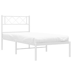 Avis Maison Chic Lit adulte - Cadre de lit métal avec tête de lit,Structure du lit Contemporain pour chambre blanc 75x190 cm -MN53707