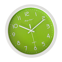 Horloge murale silencieuse de 12 pouces non-ticking horloge décorative pour le bureau à la maison vert pas cher