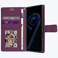 Acheter Avizar Housse Realme 9 Pro Plus et 9 4G Clapet Portefeuille Stand Vidéo violet