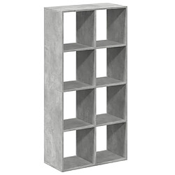 vidaXL Étagère séparatrice de pièce gris béton 69,5x29x137,5 cm