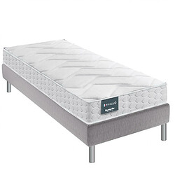 Inside 75 Ensemble Dunlopillo 90*190 cm EUGEN 2 20 cm matelas sommier déco jeu de 4 pieds gris