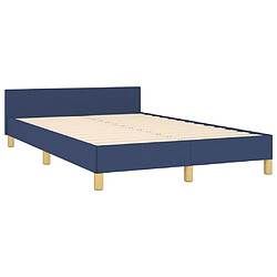 Acheter vidaXL Cadre de lit sans matelas bleu 120x200 cm tissu