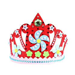 Wewoo EVA À La Main Bandeau D'anniversaire Chapeau Enfants Bricolage Artisanat Jouets Décorations De Fête Cadeau Rouge