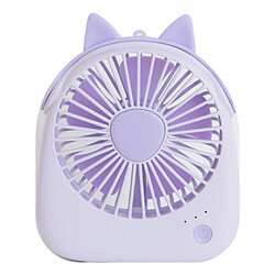 Wewoo WT-F14 Mini ventilateur portatif en forme de cochon de 1200 mAh avec contrôle de 3 vitesses violet