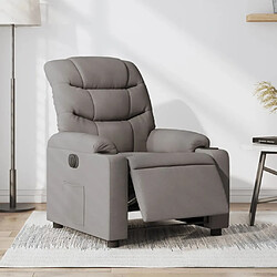 Maison Chic Fauteuil Relax pour salon, Fauteuil inclinable électrique Taupe Tissu -GKD10095