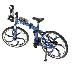 Acheter Échelle 1:10 Alliage Diecast Bike Modèle Artisanat Vélo Jouet Bleu Folable