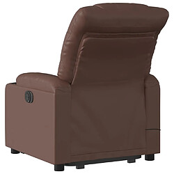 Acheter vidaXL Fauteuil inclinable de massage Marron Similicuir