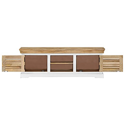 Avis Maison Chic Meuble TV scandinave - Banc TV pour salon 118 x 30 x 40 cm Bois de manguier massif -MN10263