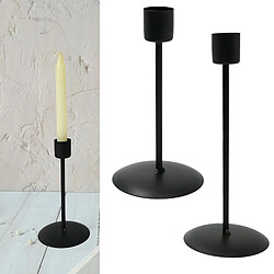 Acheter 2x Bougeoir Taper Candlestick Table Centerpiece Dîner Ornement Noir