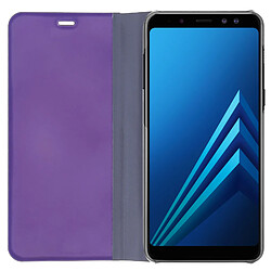 Avis Avizar Étui Galaxy A8 Housse folio Miroir coque rigide clapet fonction support - Violet