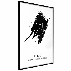 Paris Prix Affiche Murale Encadrée Zodiac Virgo I 20 x 30 cm Noir