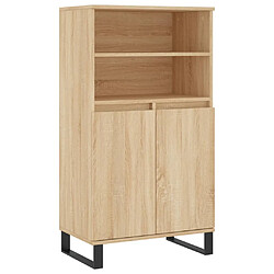 vidaXL Buffet haut Chêne sonoma 60x36x110 cm Bois d'ingénierie