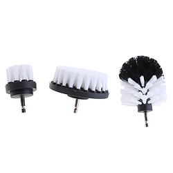 3pcs tuile coulis nettoyage perceuse brosse gommage brosse accessoire de fixation kit blanc pas cher