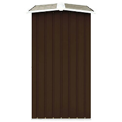 Avis vidaXL Abri de stockage de bois Acier galvanisé 172x91x154 cm Marron