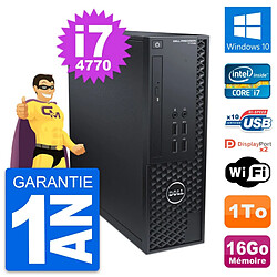 PC Dell T1700 SFF Intel Core i7-4770 RAM 16Go Disque Dur 1To Windows 10 Wifi - Occasion