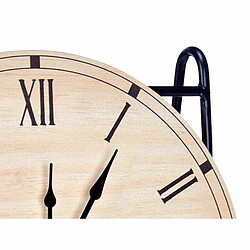 Gift Decor Horloge de table Noir Métal Bois MDF 19 x 21 x 9 cm (6 Unités)