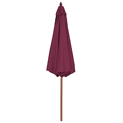 Avis Maison Chic Parasol Jardin | Parasol avec mat en bois 300 cm Rouge bordeaux - GKD46777