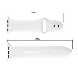 Avis Wewoo Bracelet Bande de montre en silicone à double rivets pour Apple Watch séries 3 et 2 1 38 mm (blanc)