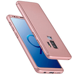 Wewoo Coque or rose pour Samsung Galaxy S9 + givré PC dur entièrement enveloppé housse de protection