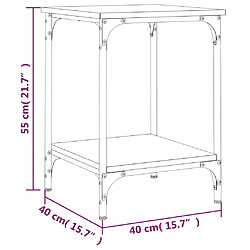 vidaXL Table basse chêne sonoma 40x40x55 cm bois d'ingénierie pas cher