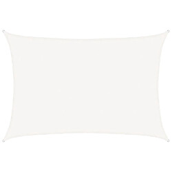 vidaXL Voile d'ombrage 160 g/m² Blanc 5x7 m PEHD